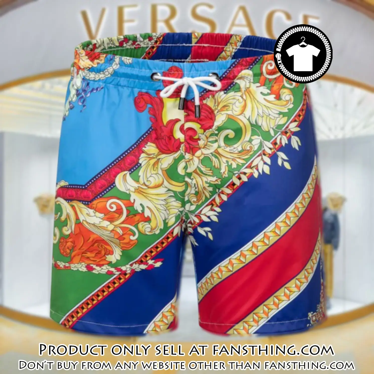 Versace hot new 3d luxury all over print shorts pants for men fst5707299